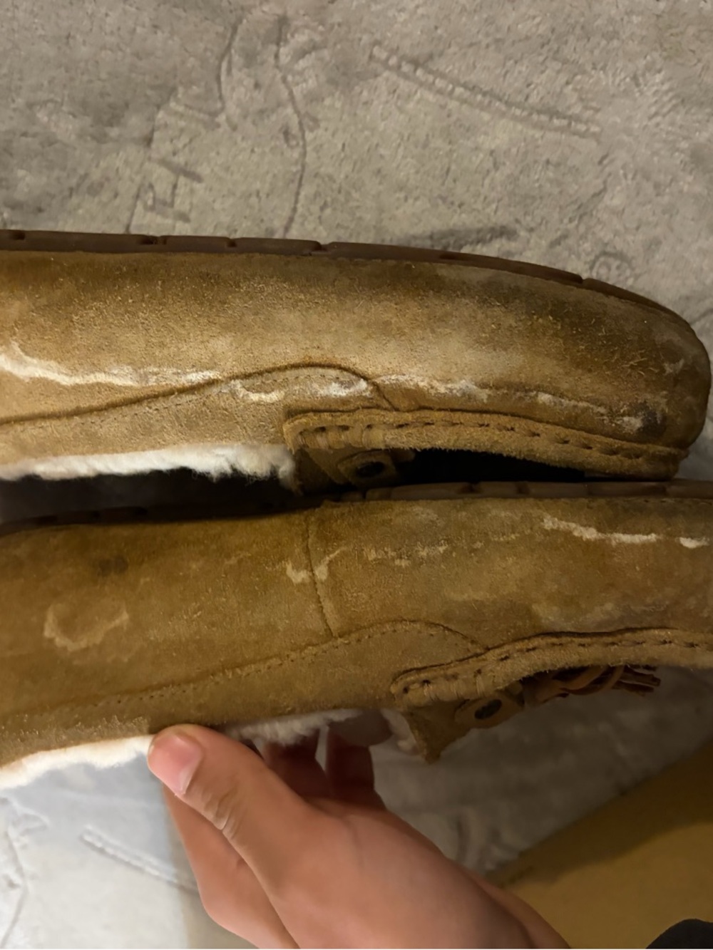 UGG Chestnut Brown Lintney Suede Moccasins - Picture 4 of 9